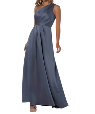 Sorella Vita - Vestido de madrinha charmeuse de um ombro só com pregas sutis
