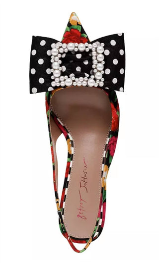Betsey Johnson - Women's Birdy Rose Floral Slingback Heels
