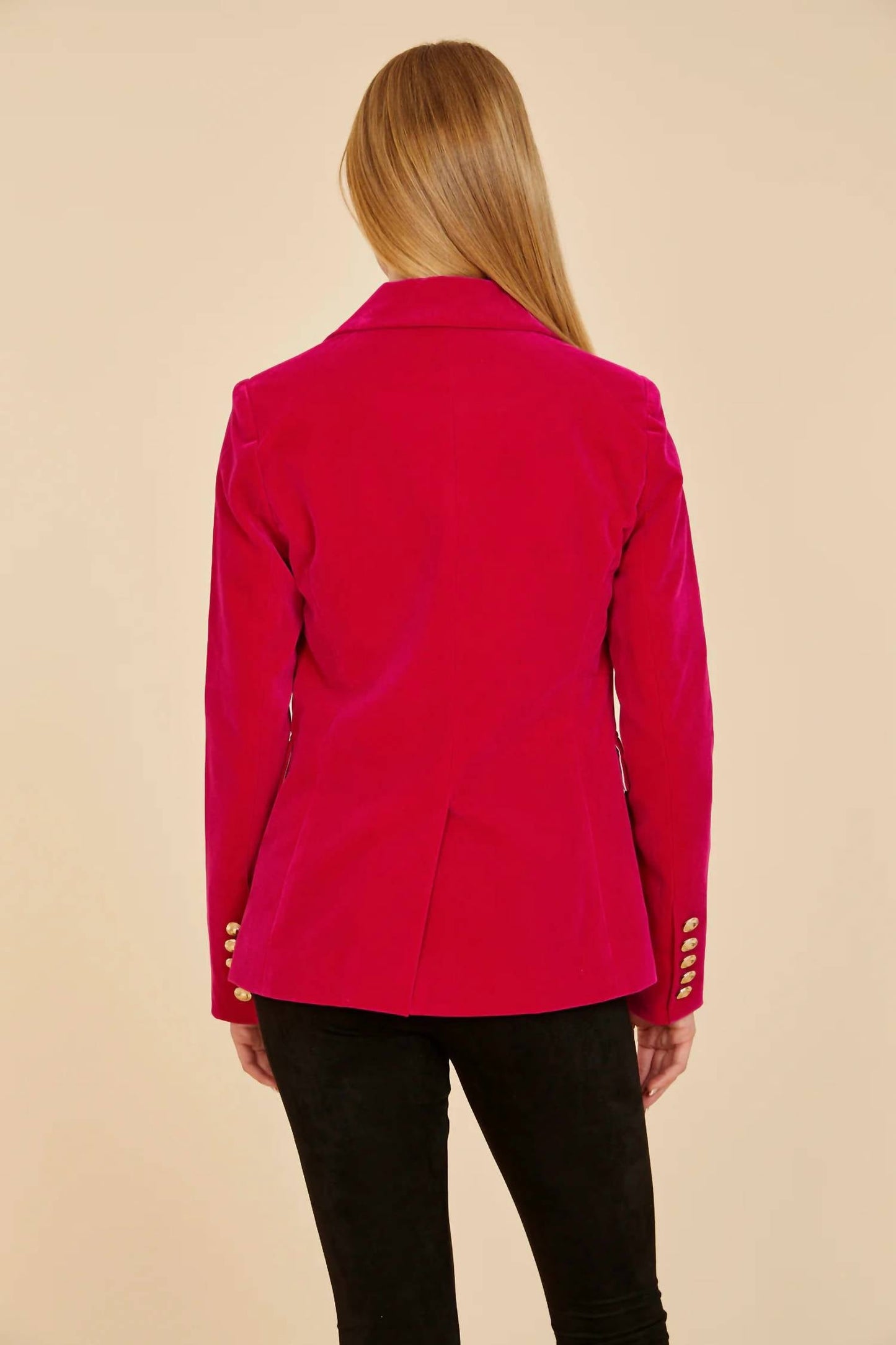 Dolce Cabo - Double Breasted Velvet Blazer