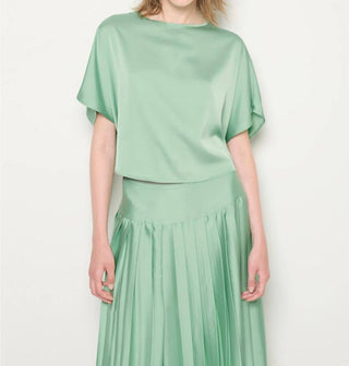 As By Df - Top de cetim com decote canoa