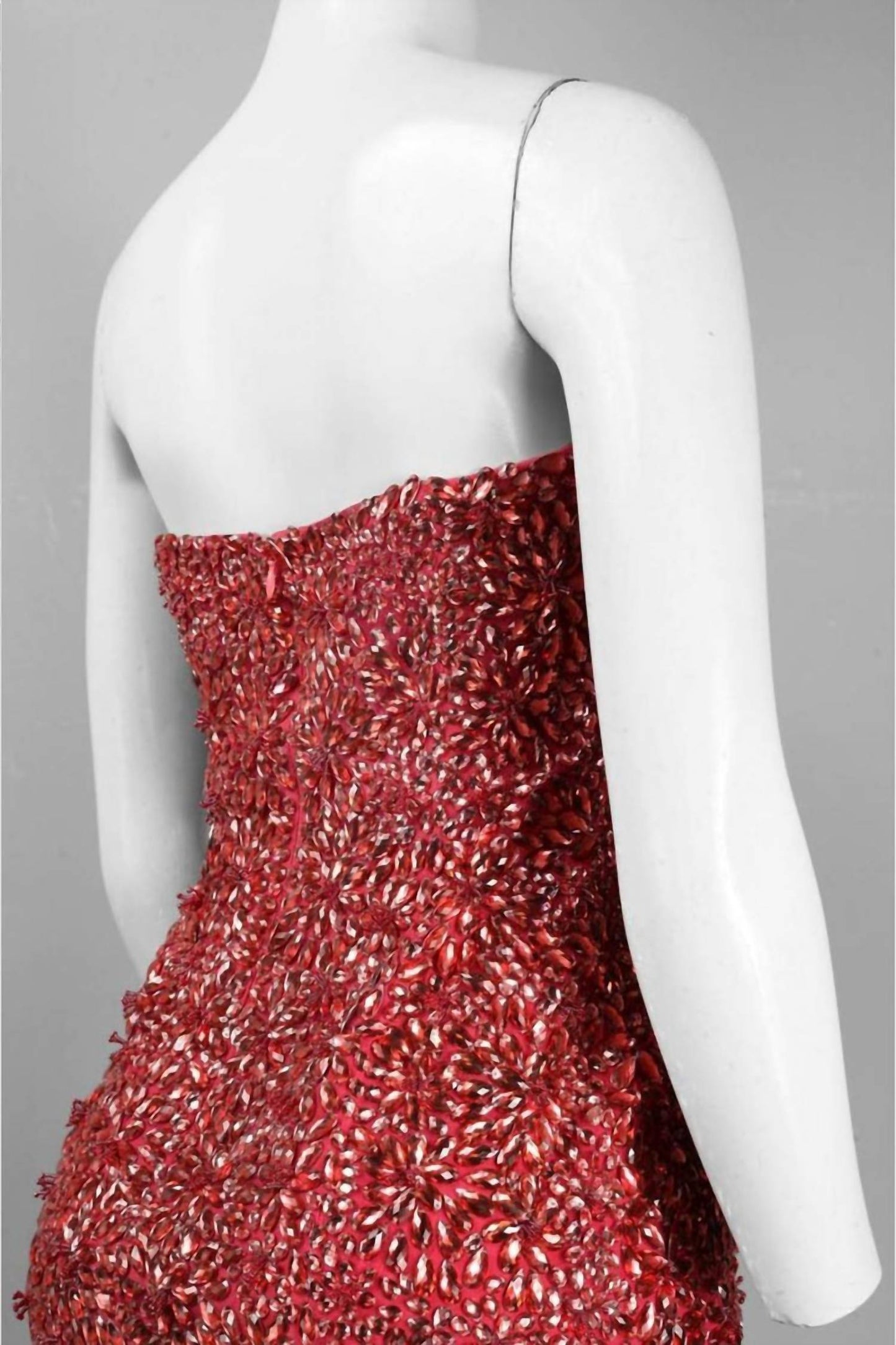 Theia - Rhinestone Embellished Cocktail Dress