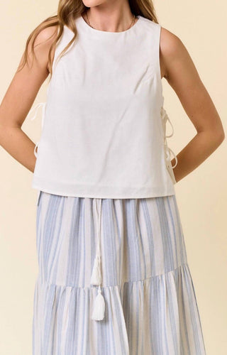 Doe And Rae - Linen Ow Sleeveless Top