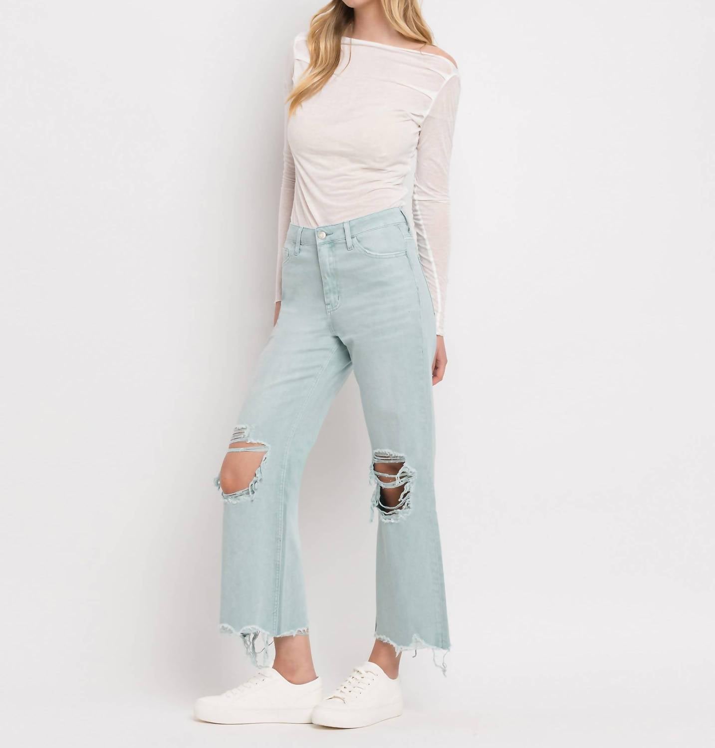 Vervet By Flying Monkey - CROP FLARE JEANS