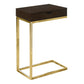 Accent Table, C-Shaped Contemporary & Modern Elegant Design