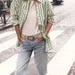 Free People - Striped Varsity Vibes Shirt