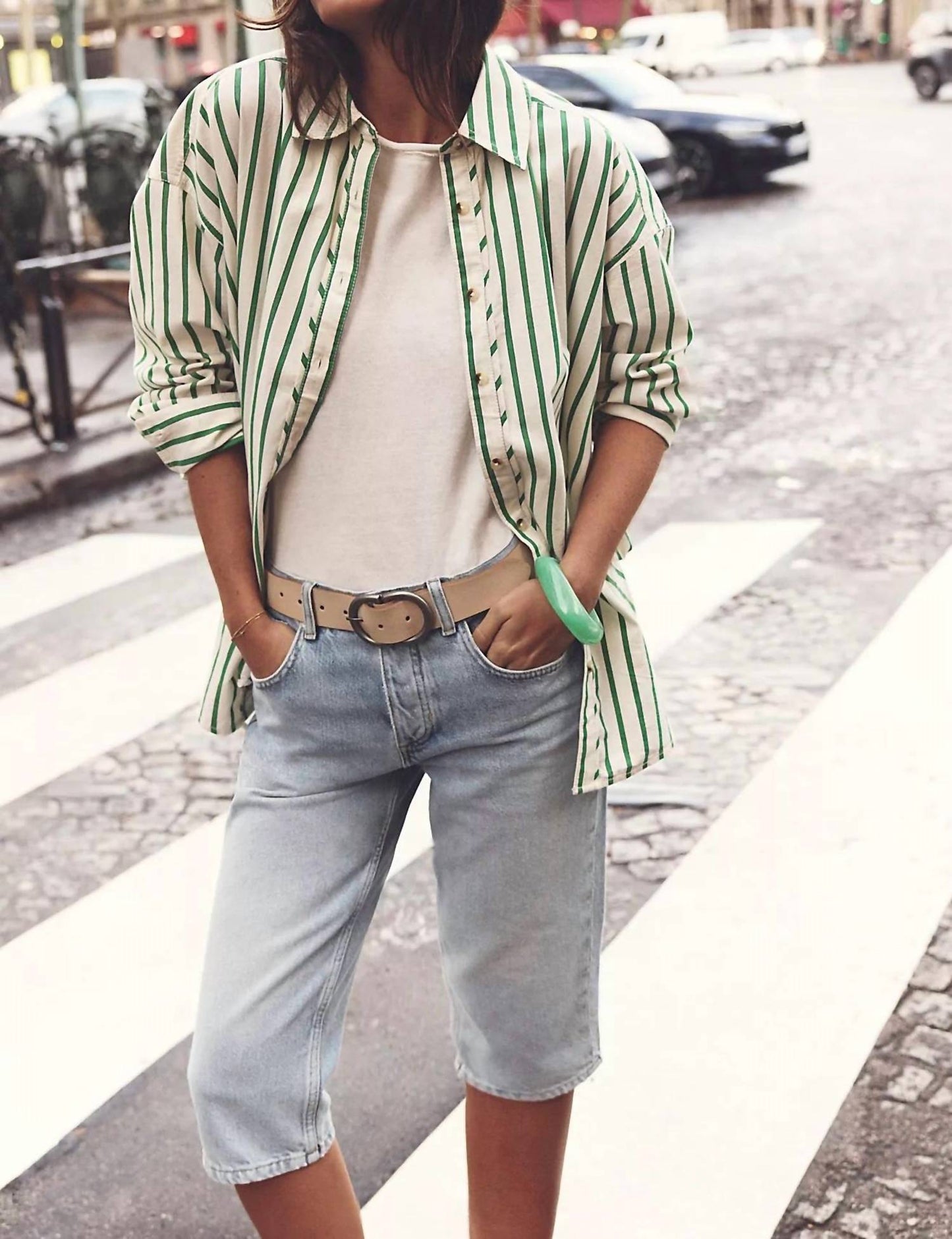Free People - Striped Varsity Vibes Shirt
