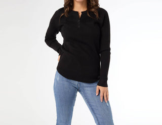 Coco + Carmen - Kym Soft Henley Top with Buttons