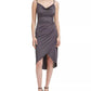 Guess - Cowl Neck Drape Midi Satin Dress