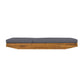 Acacia Wood Chaise Lounge with Cushion - Teak Finish