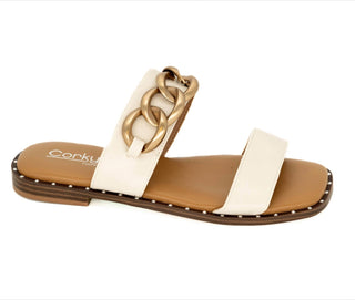 Corkys Footwear - Sandália Feminina de Tira Dupla