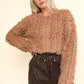 Jaqueta de malha com zíper VERY J Shaggy Yarn