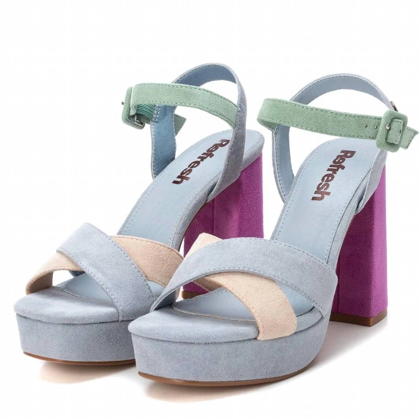 Xti - Women's Heeled Suede Sandals