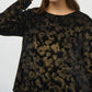 Joseph Ribkoff - Foiled Velvet Long Sleeve Top