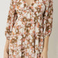 Entro - Floral Print V-neck Dress