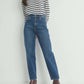 Just Black Denim - High Rise Tapered Barrel Jean