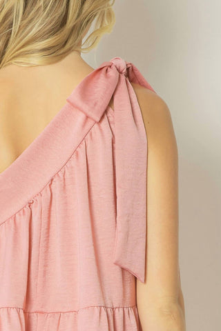 Entro - Top de cetim com um ombro só