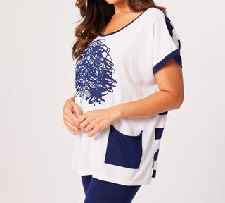 Angel Apparel - Abstract Oversized Top