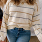 66Disco - Stripe Drop Shoulder Sweater - Plus