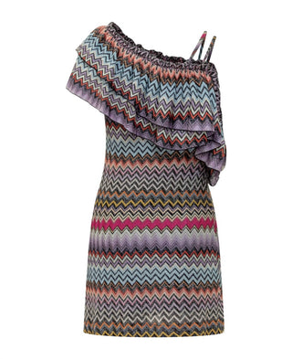 Missoni - Vestido feminino sem mangas com estampa zigue-zague