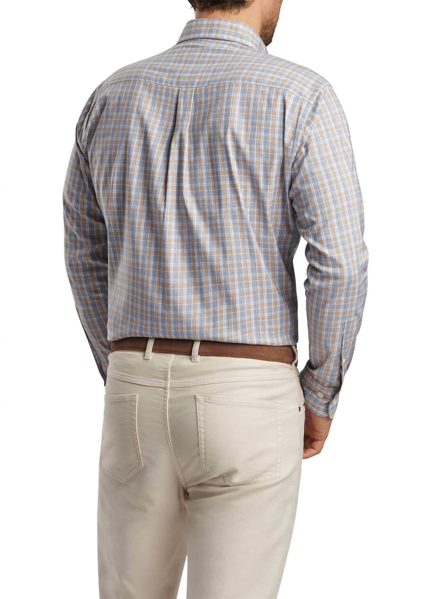 Peter Millar - Camisa esportiva Powell Crown Lite de algodão elástico