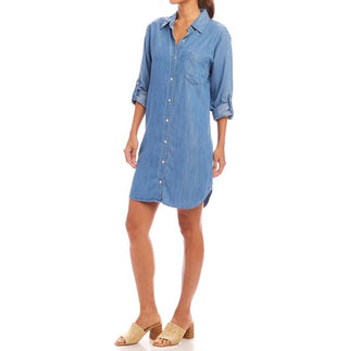Karen Kane - Roll Tab Chambray Shirtdress