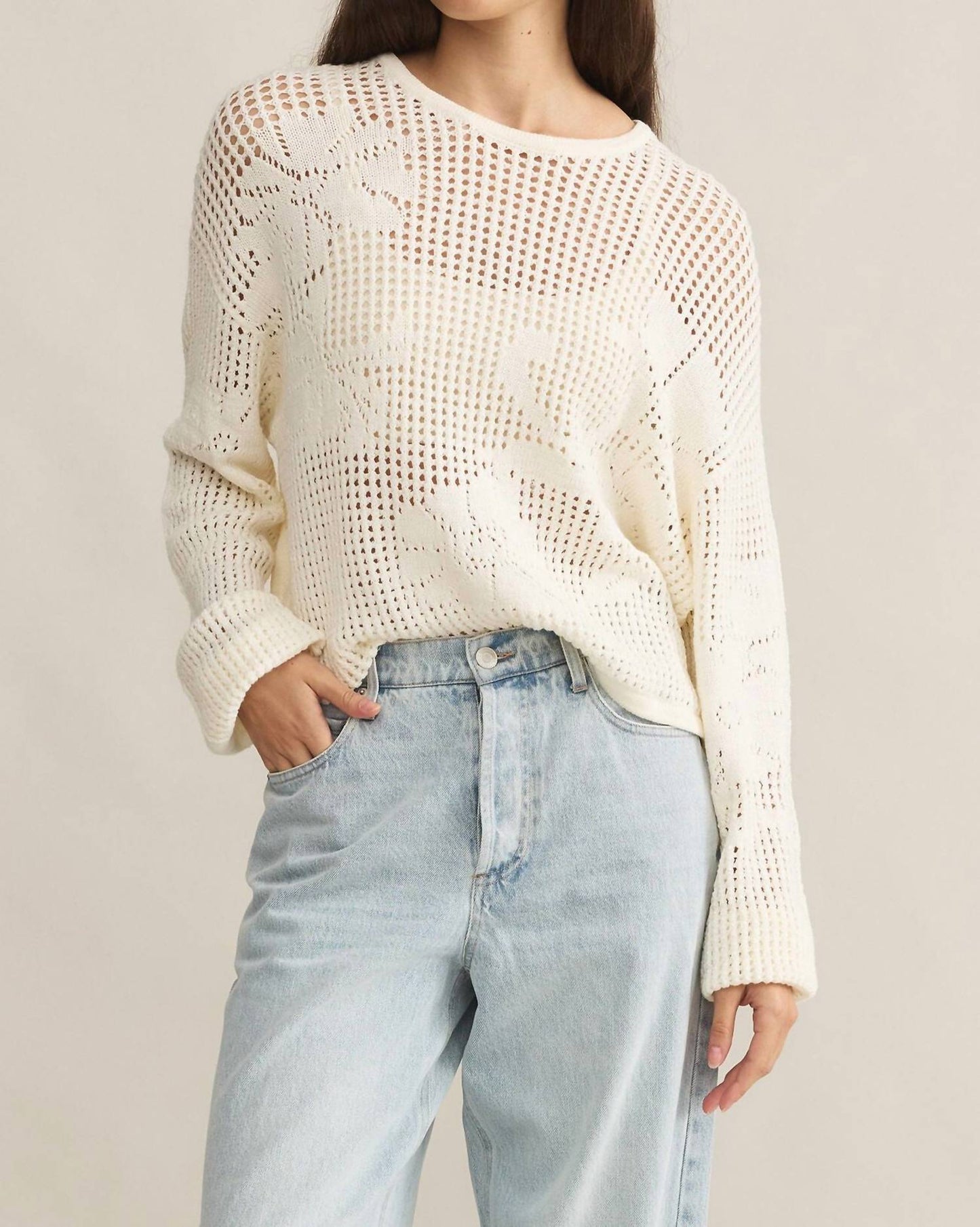 Z Supply - Yael Crochet Floral Sweater