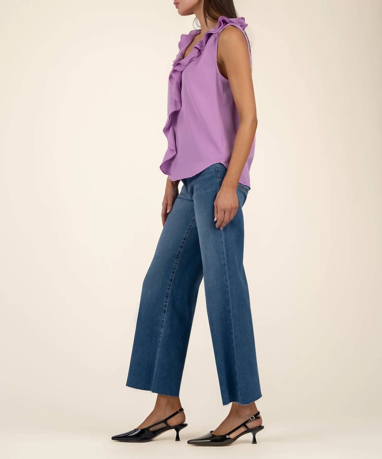 Kut From The Kloth - Genessa Ruffle Front Sleeveless Top