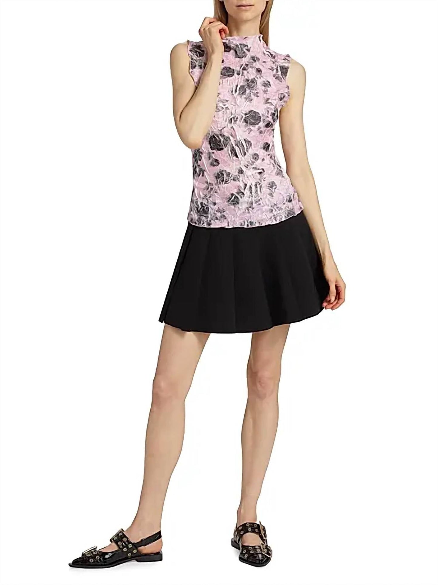 Ganni - Shibori Pleat Top