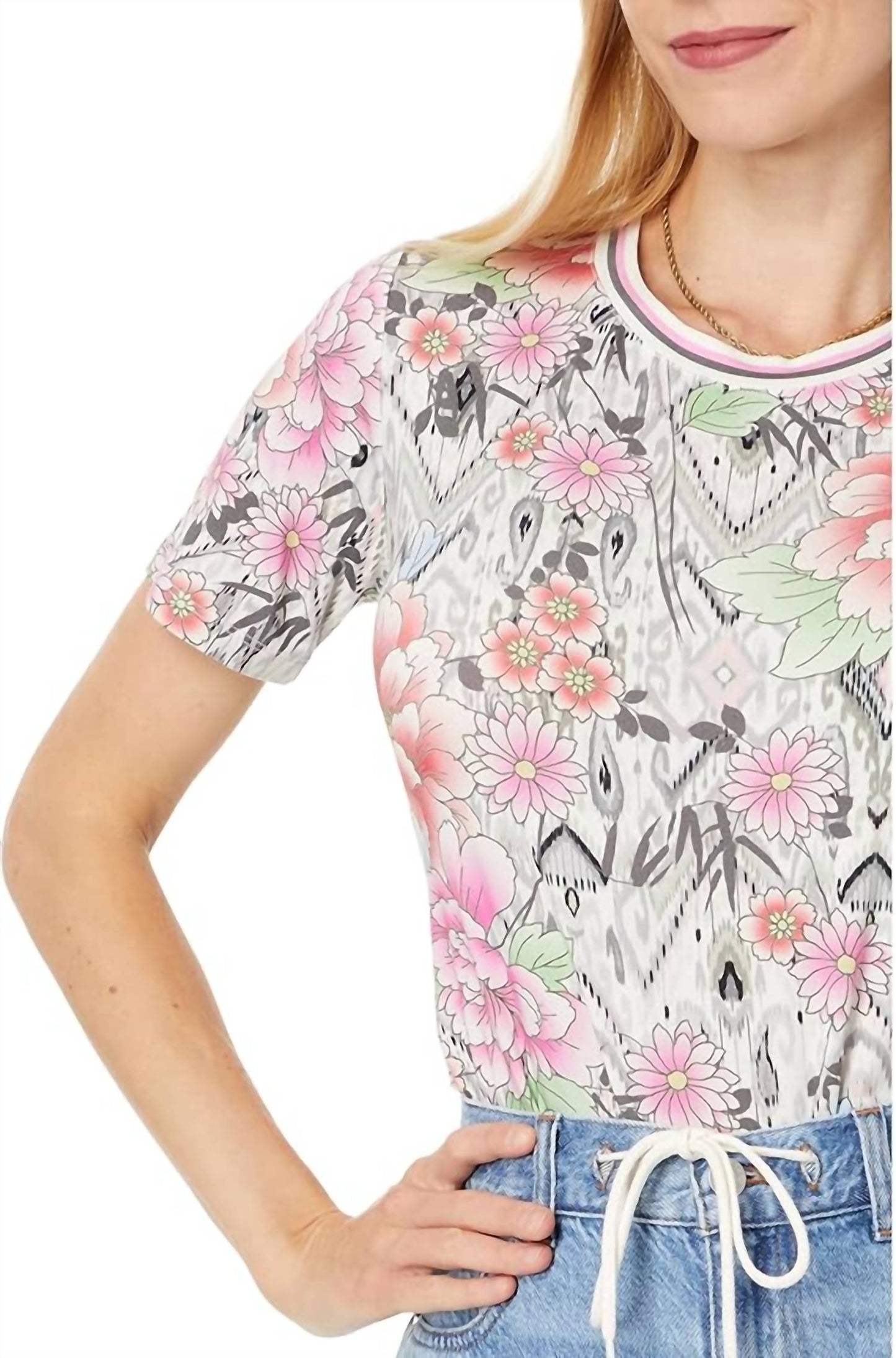 Johnny Was - The Janie Favorite Short Sleeve Crew Neck Swing Tee