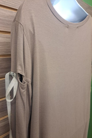 A.Gain - Blusa feminina de manga comprida com renda e gola redonda