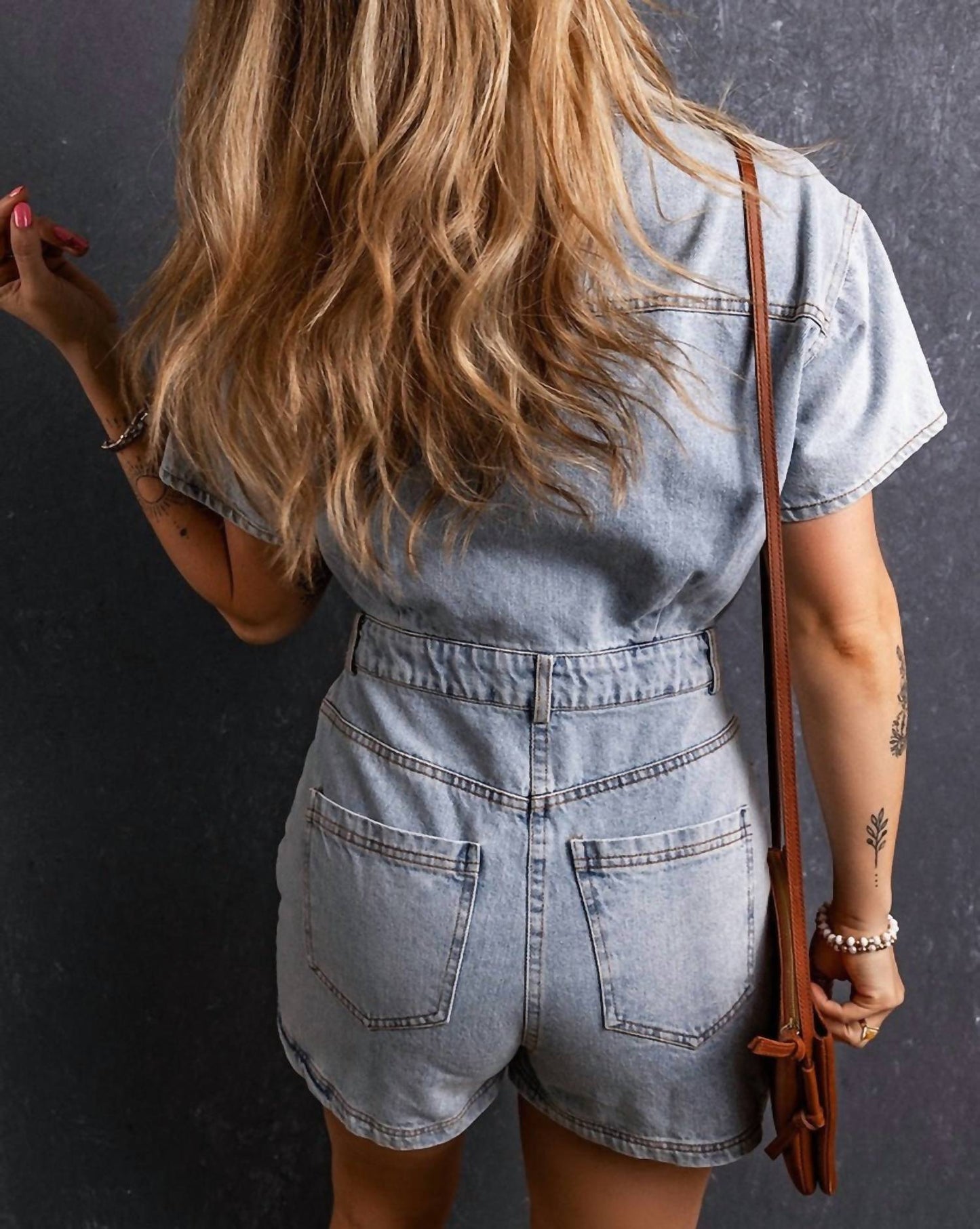 Aapparella - Texas Short Sleeve Denim Romper