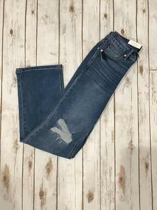 Judy Blue - Calça jeans reta com controle de barriga dos anos 90