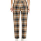 On This Day - Linen-blend Shadow Plaid Tapered Pants