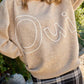 And The Why - Oui and Yes Embroidered Sweater