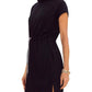 Entro - Gloria Folded Neck Drawstring Dress