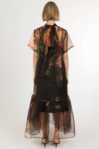 Beulahstyle - Caroleena Floral Print Sheer Dress