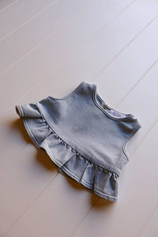 Axel & Rose - Girl's Denim Ruffle Top