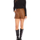 Fifteen Twenty - Modern Faux Leather High Waist Shorts