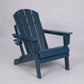 Folding Adirondack Chair with Dual Cup Holder - Navy Blue
