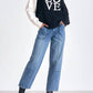Elan - "love" Color Block Sweater