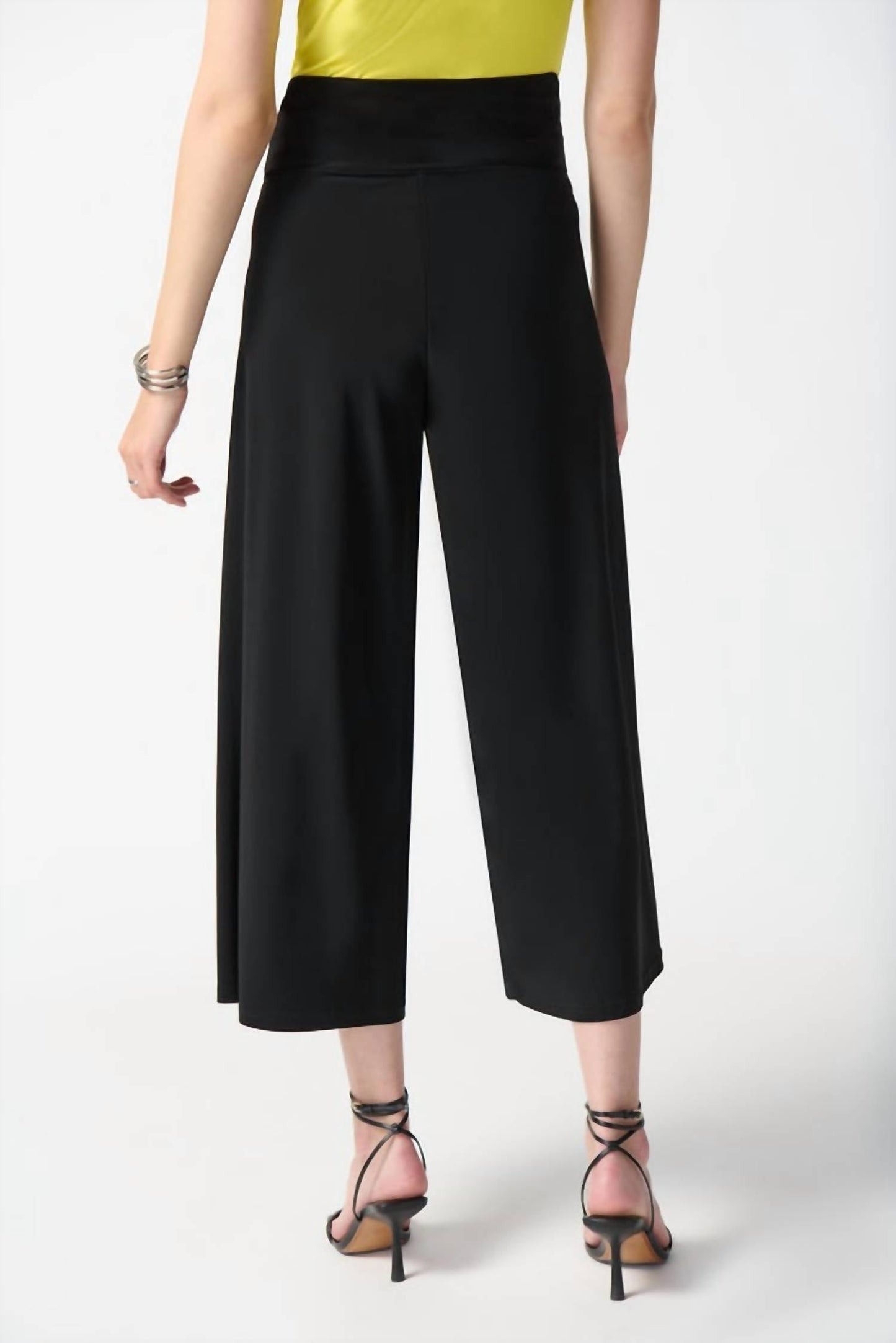 Joseph Ribkoff - Slit Wide Leg Cropped Pants