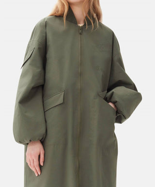 Ganni - Casaco Tech Seersucker Oversized Shell