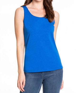 Multiples - Marine Double Scoop Neck Sleeveless Fitted Tank Top