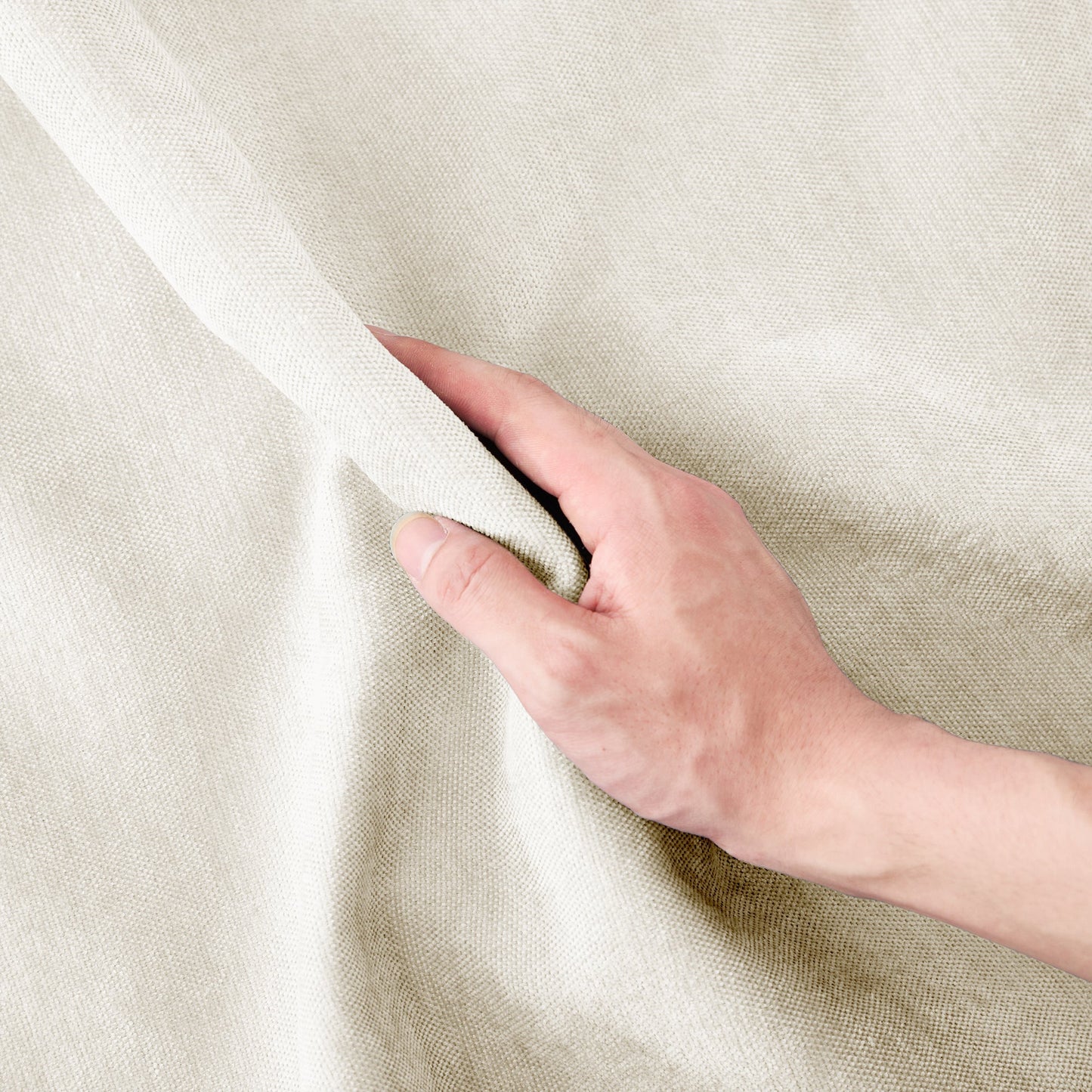 Elegant Four-Seater Sofa with Movable Ottoman and Lumbar Pillow