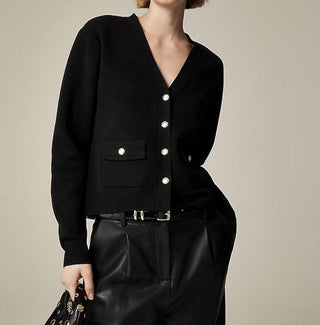 J.Crew - Cardigan com bolsos aplicados
