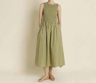 Aureum - Women's Boat Neck Floral Maxi Dress