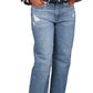 Just Black Denim - High Rise Distressed Dad Jeans
