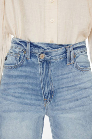 Kancan - Calça Jeans Reta e Larga dos Anos 90