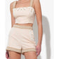 Adelyn Rae - Traci Embroidered Cropped Top