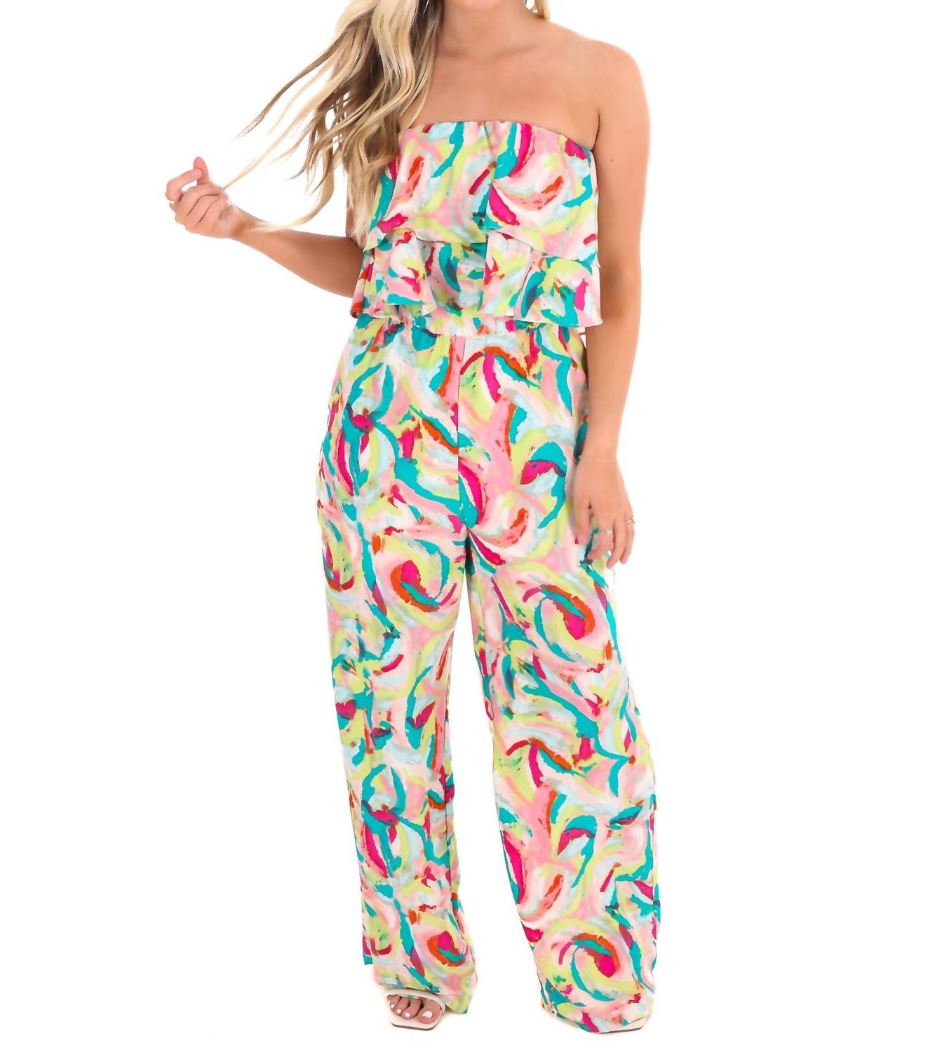 She + Sky - Eyes on You Print Jumpsuit